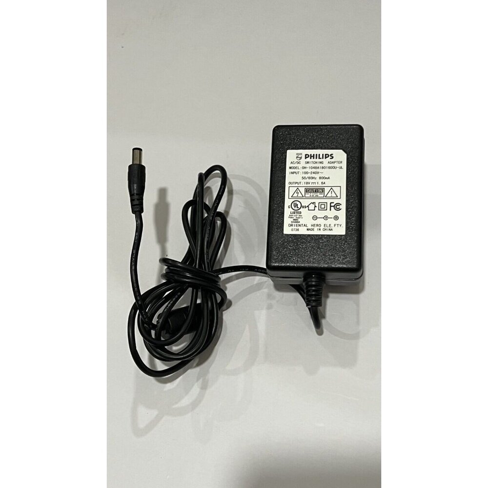 Philips OH-1048A1801600U-UL AC/DC Switching Adapter 18V/1.6A
